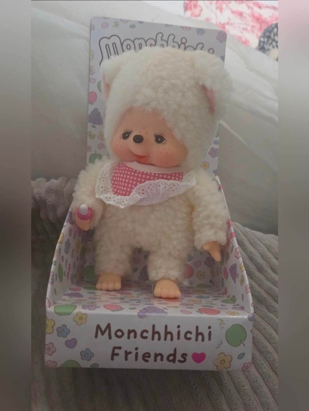 Monchhichi Friends Chamu (Sheep) 8 inch Doll New